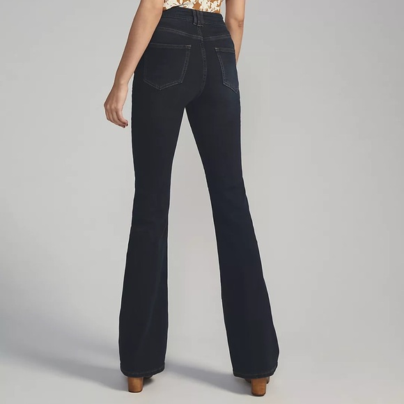Anthropologie Picro and the Letterpress The Icon Flare Dark Wash Denim Jeans 28 - Picture 3 of 9